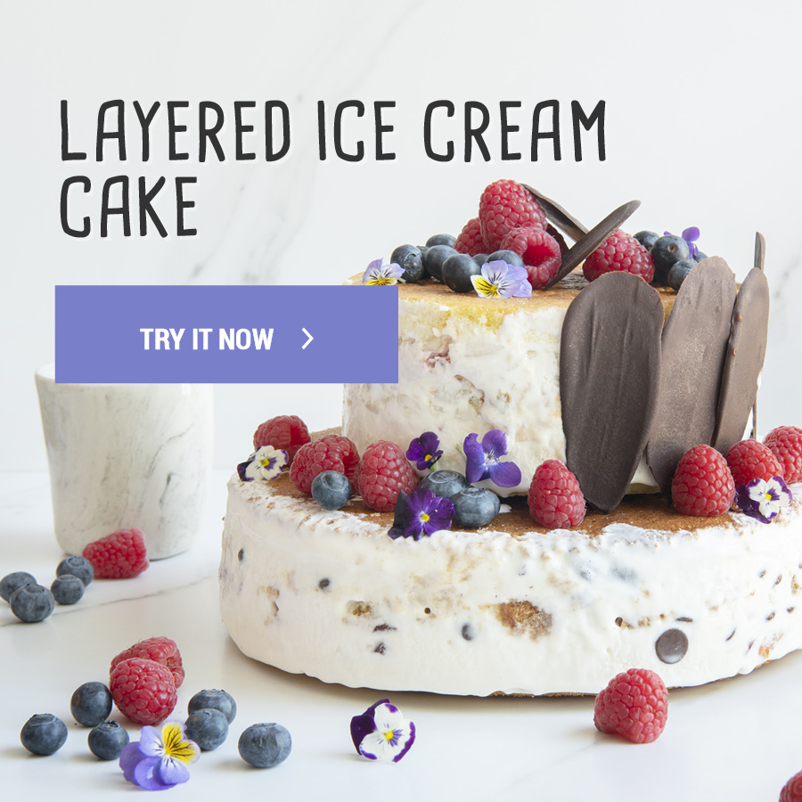 Layered ice-cream cake
